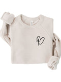 christian faith Heart/Cross Left Chest BellaCanvas Crew Sweatshirt- Angelica