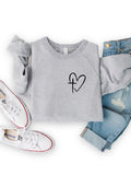 christian faith Heart/Cross Left Chest BellaCanvas Crew Sweatshirt - Angelica