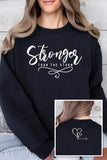 Faith Front Back Graphic Fleece Sweatshirts