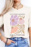 Christian Boho Flowers Graphic Tee-Angelic