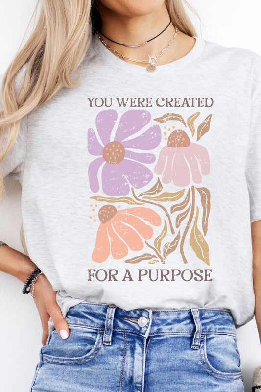 Christian Boho Flowers Graphic Tee-Angelic