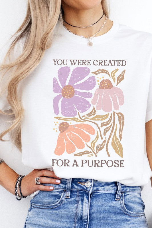 Christian Boho Flowers Graphic Tee-Angelic