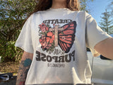 Butterfly cross faith Christian created with purpose bible verse heavy blend Cotten tshirt - Angelic 