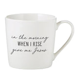 In The Morning When I Rise Cafe Mug gift set of two