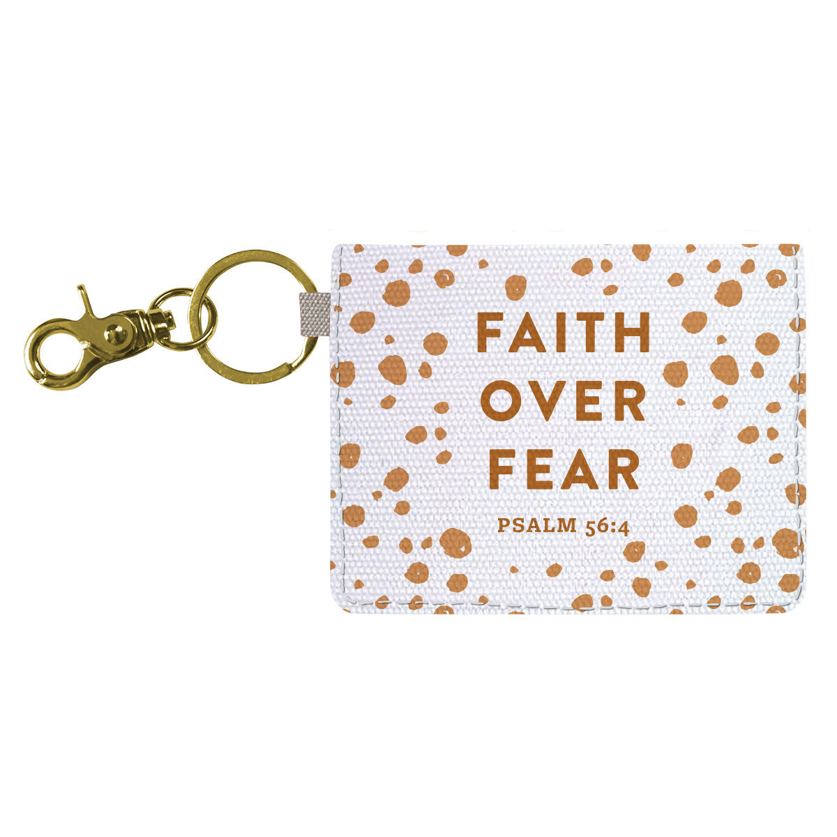 christian Faith Over Fear Keychain ID Case-Angelic