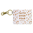 christian Faith Over Fear Keychain ID Case-Angelic