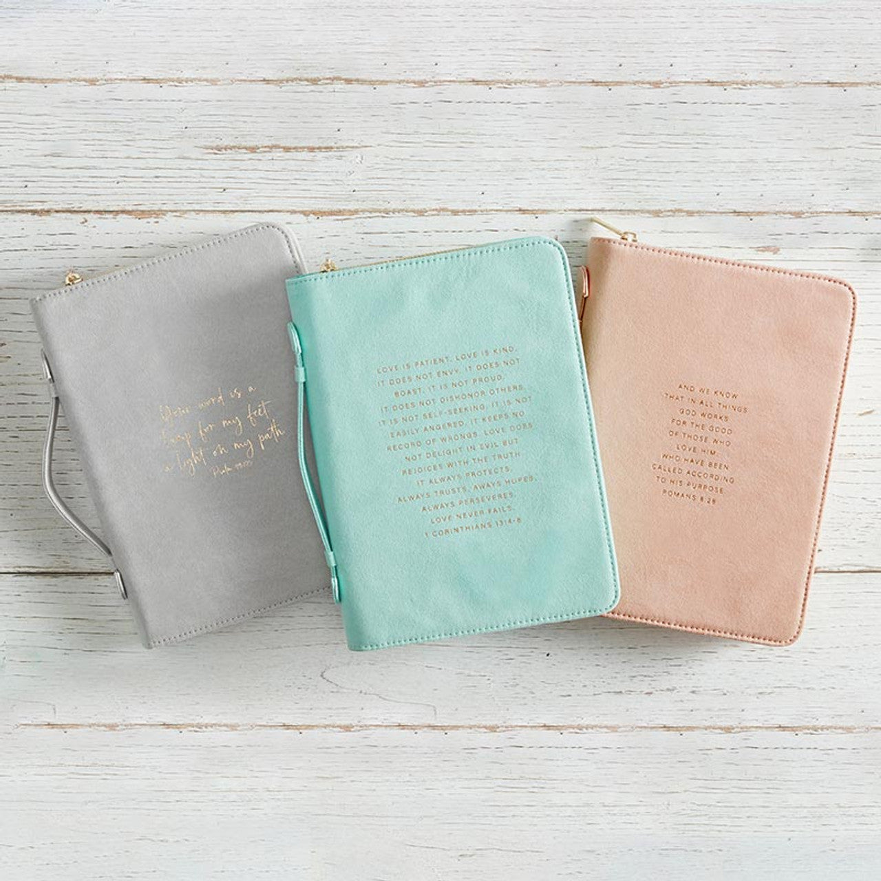 Gift set of two Psalm 119:105 Simply Faith Bible Covers