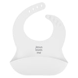 Jesus Loves Me, This I Know Silicone Bib pack of two