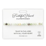 christian Faithful Heart Green Stone Bracelet-Angelic