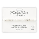 christian Faithful Heart Green white Bracelet-Angelic