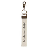 christian faith God Is Within Her Canvas Key Chain-Angelic