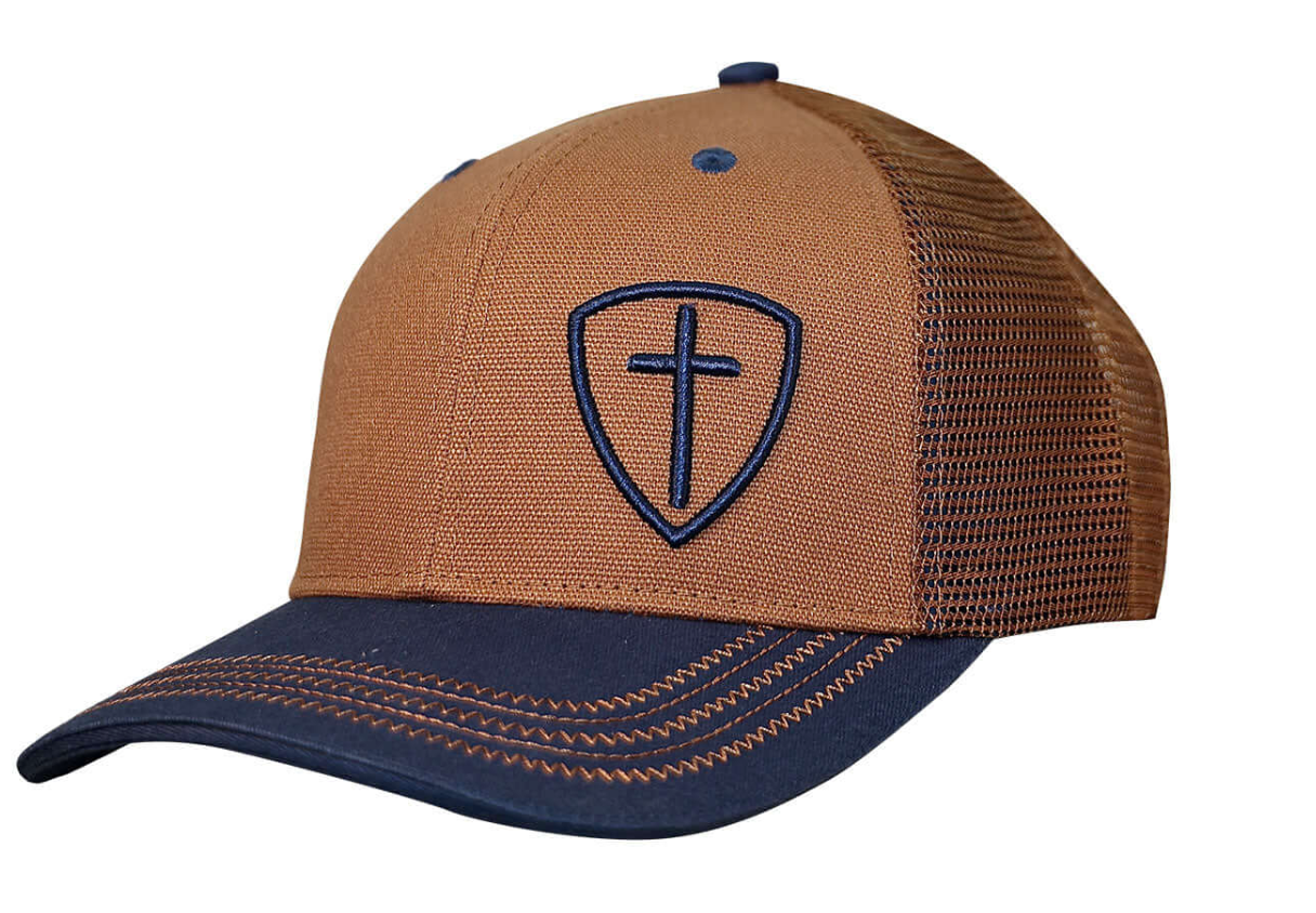 blue cross and shield faith hat-Angelic