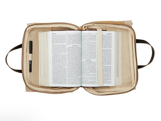 cute tote with handles loved bible cover - Angelic