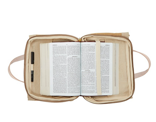 Amazing grace jute cute bible cover tote-Angelic