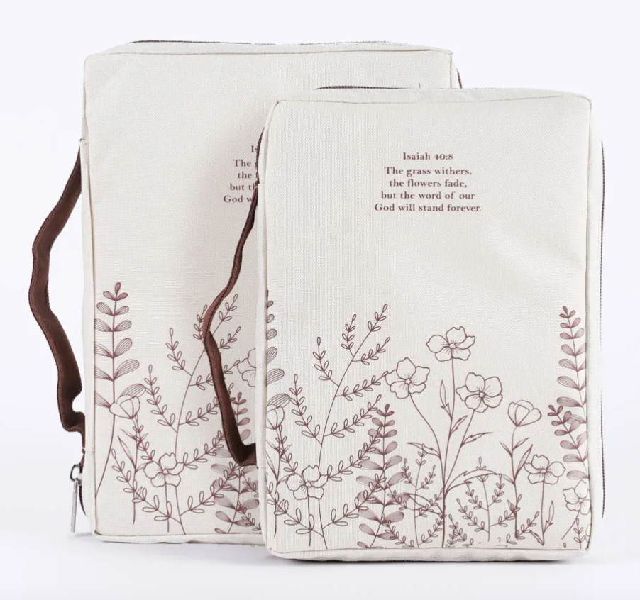 canvas isaiah wild flower bible cover -Angelic