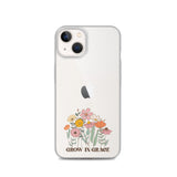 Christian Grow in Grace Clear Case  with flowers for iPhone®- Angelic