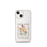 christian floral Grace Alone Clear Case for iPhone®-Angelic