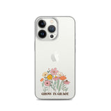 Christian Grow in Grace Clear Case  with flowers for iPhone®- Angelic