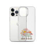 Christian Grow in Grace Clear Case  with flowers for iPhone®- Angelic