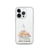 Christian Grow in Grace Clear Case  with flowers for iPhone®- Angelic