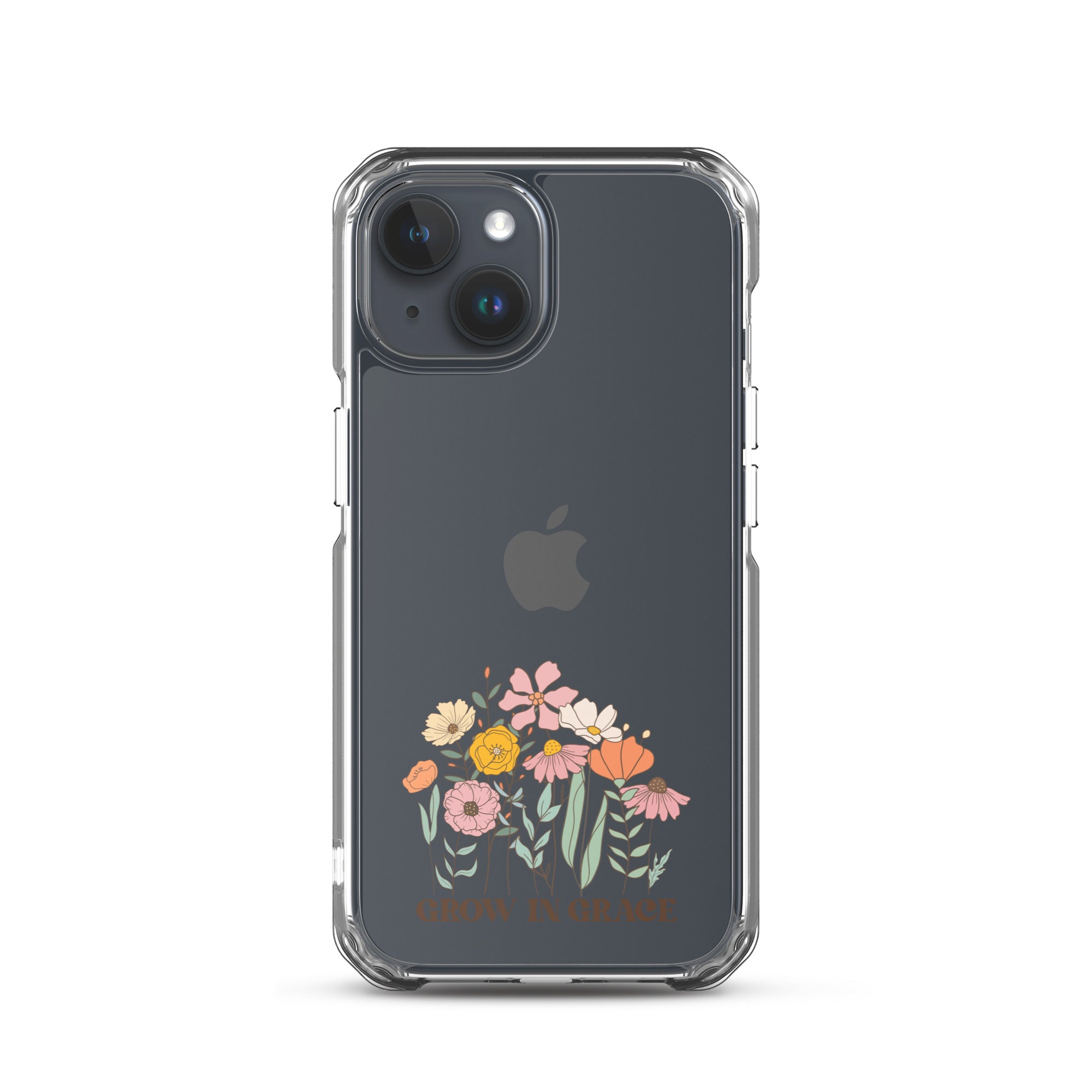 Christian Grow in Grace Clear Case  with flowers for iPhone®- Angelic