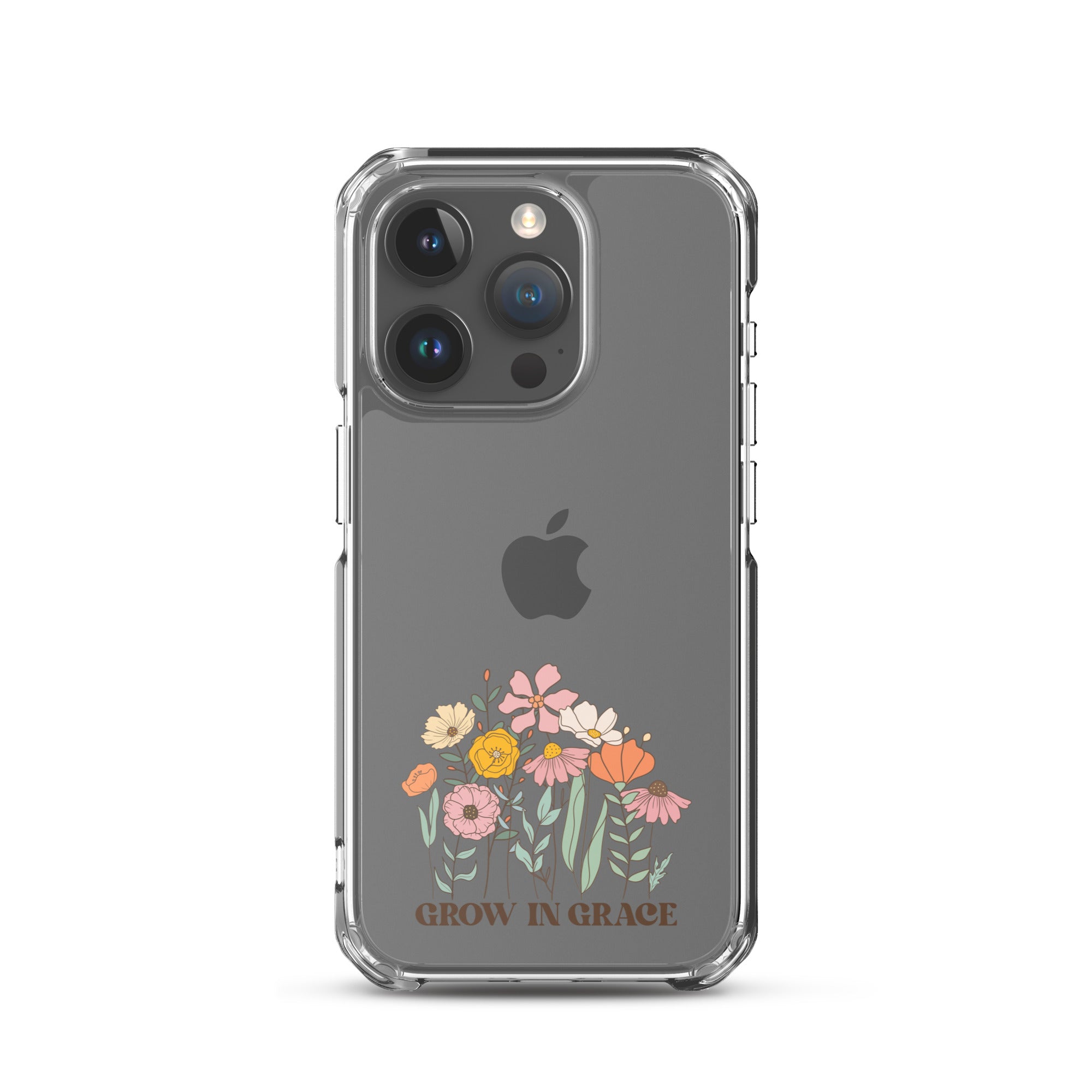 Christian Grow in Grace Clear Case  with flowers for iPhone®- Angelic