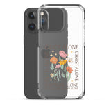 christian floral Grace Alone Clear Case for iPhone®-Angelic