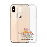 Christian Grow in Grace Clear Case  with flowers for iPhone®- Angelic