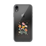 christian floral Grace Alone Clear Case for iPhone®-Angelic