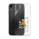 christian floral Grace Alone Clear Case for iPhone®-Angelic