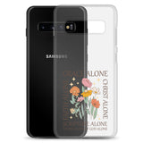 christian faith floral Grace Alone Clear Case for Samsung®-Angelic