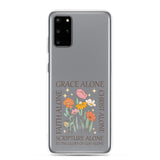 christian faith floral Grace Alone Clear Case for Samsung®-Angelic