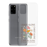 christian faith floral Grace Alone Clear Case for Samsung®-Angelic