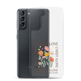 christian faith floral Grace Alone Clear Case for Samsung®-Angelic