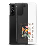 christian faith floral Grace Alone Clear Case for Samsung®-Angelic