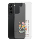 christian faith floral Grace Alone Clear Case for Samsung®-Angelic