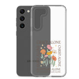 christian faith floral Grace Alone Clear Case for Samsung®-Angelic