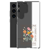 christian faith floral Grace Alone Clear Case for Samsung®-Angelic