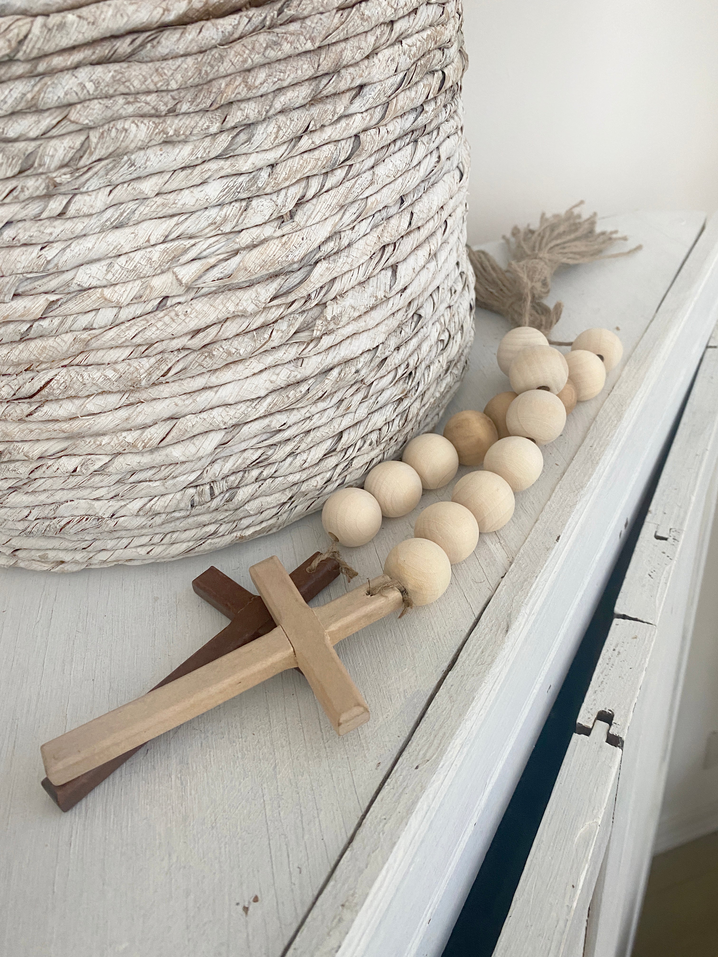 Wood Cross Garland