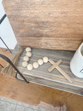 Wood Cross Garland