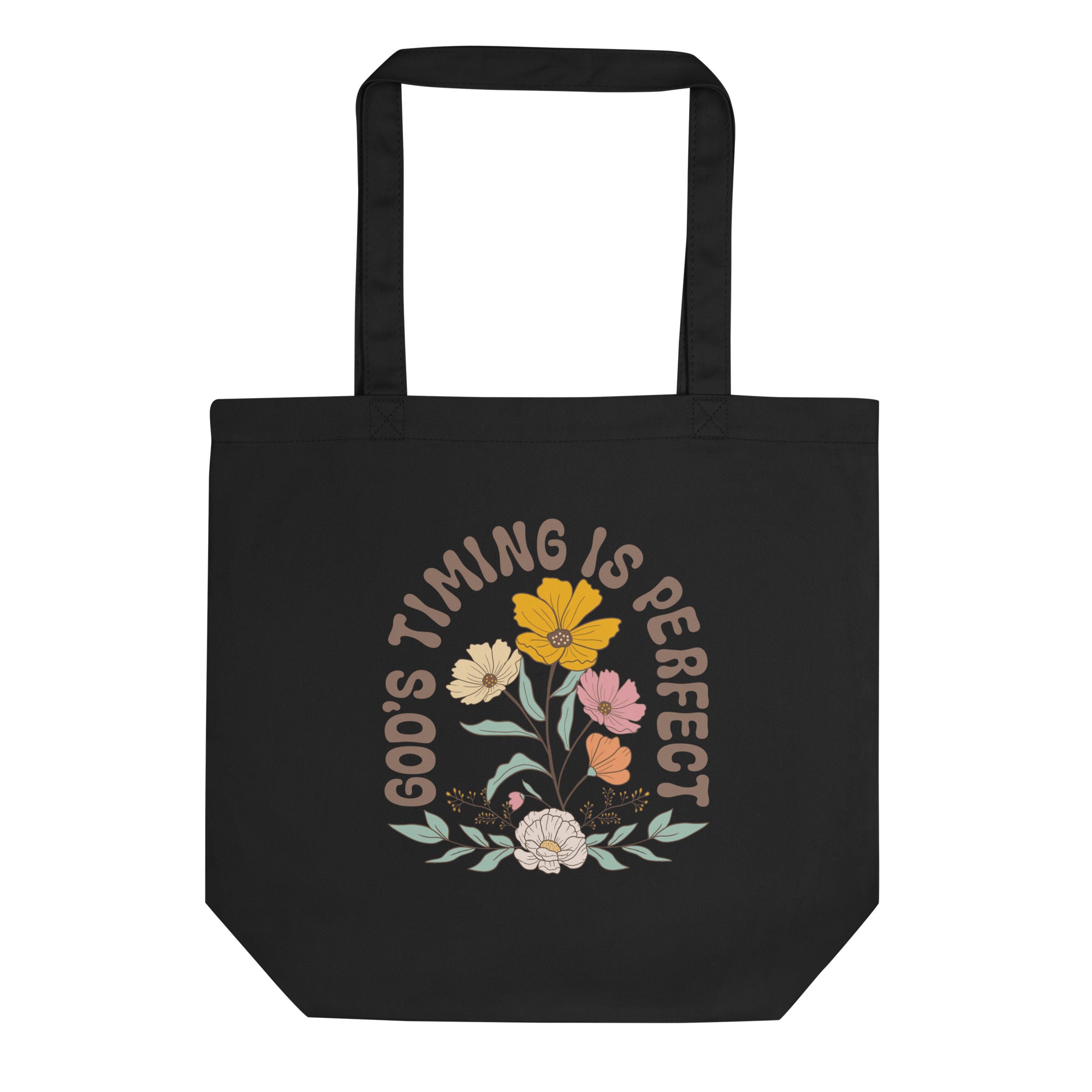 christian faith God's Timing Eco Tote Bag-Angelic